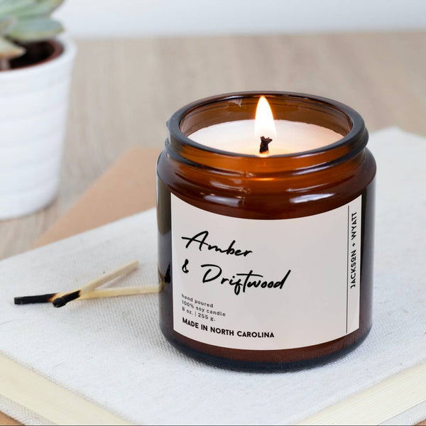Amber & Driftwood - Organic Soy Candle - Year Round