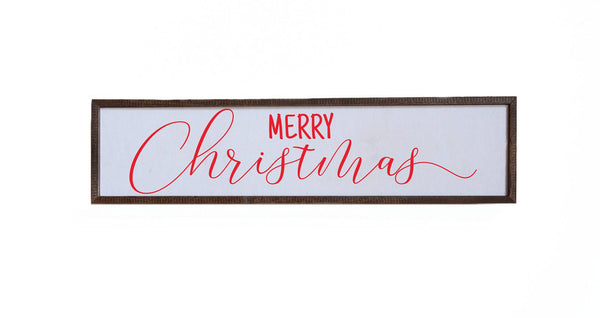 Merry Christmas 24x6 Wood Sign - Christmas Decor